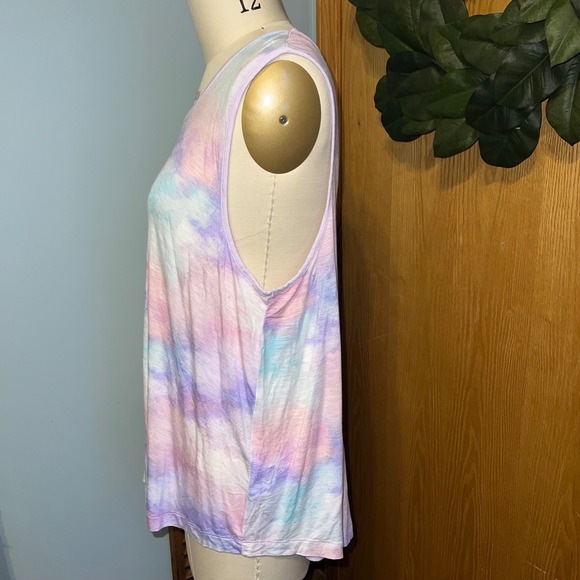 Koolaburra by UGG Womens Tie Dye Tank Top XL Pink Purple Blue Sleeveless - Picture 2 of 7